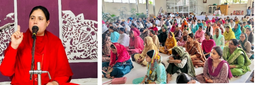 Weekly Satsang program was organized in Gautam Nagar Ashram.